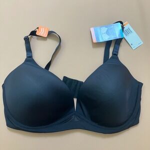 Warner's Flex Revolution Contour Underwire Bra 38DD‎ Black Plunge NWT $42 Retail